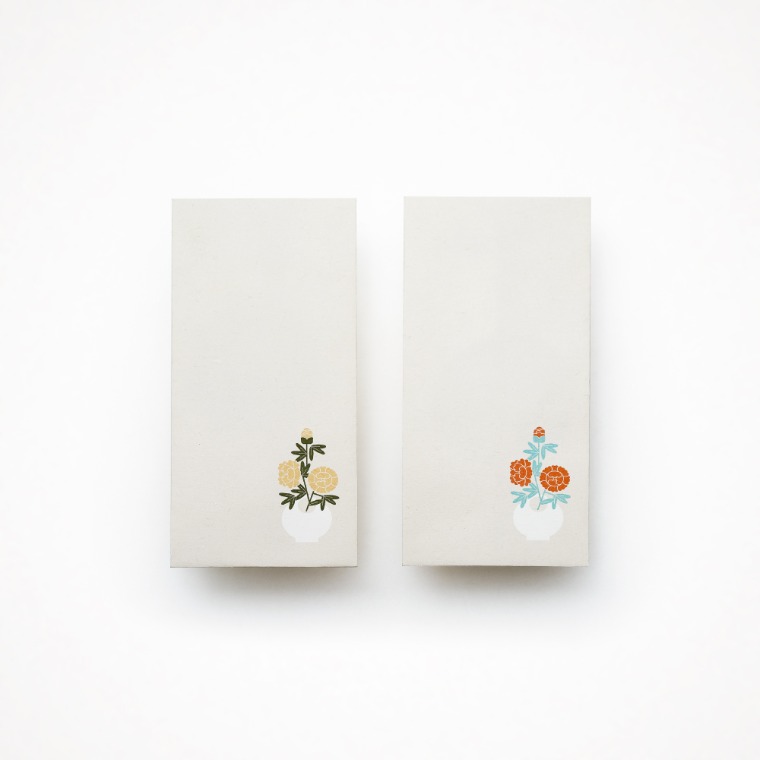 온기경 마음을 담는 봉투 - 모란과 달항아리 (2 종류, 편지봉투 1매 + 편지지 2매)