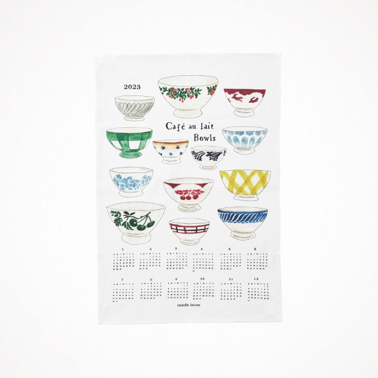 포그리넨워크 리넨 캘린더 클로스 2023 카페오레 볼 Linen Calendar Cloth Cafe au Lait Bowls