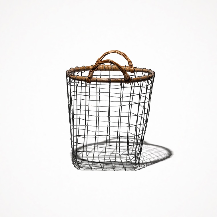 푸에브코 라탄 탑 와이어 바스켓 (미디엄) Rattan Top Wire Basket Medium