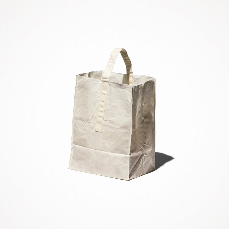 푸에브코 그로서리 백 위드 핸들 (L, 화이트) Grocery Bag with Handle
