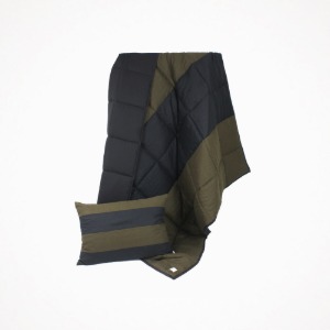위켄드인 linen bold stripe blanket - black