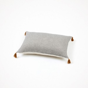 위켄드인 bicolor gauze cushion - gray ivory 40 x 60