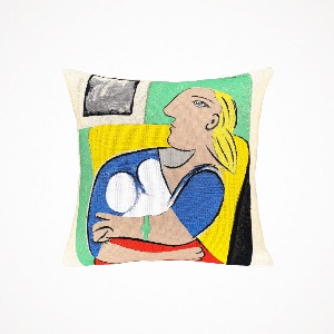 줄팡스 쿠션커버 피카소 (노란색 안락의자에 앉은 여인 1932)