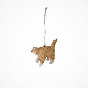 포그리넨워크 페이퍼 마쉐 (갈색 고양이) Paper Mache Brown Cat