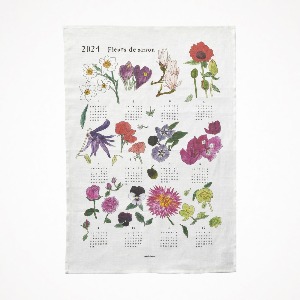 포그리넨워크 2024 리넨 캘린더 (계절의 꽃) Linen Calendar Fleurs de Saison