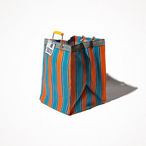 푸에브코 리사이클 플라스틱 스트라이프 백 D26 (오렌지 x 블루) Recycled Plastic Stripe Bag D26