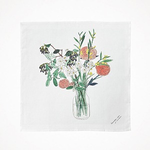 포그리넨워크 리넨 행커치프 이사벨 보와노 (봄의 꽃) Linen Handkerchief Spring Flowers