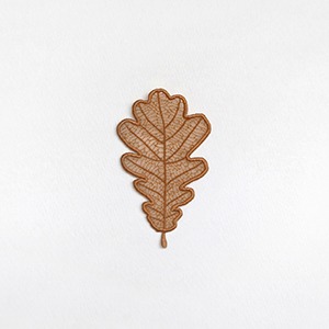 소언 나뭇잎 자수 북마크 (오크) Leaf Embroidered Bookmark